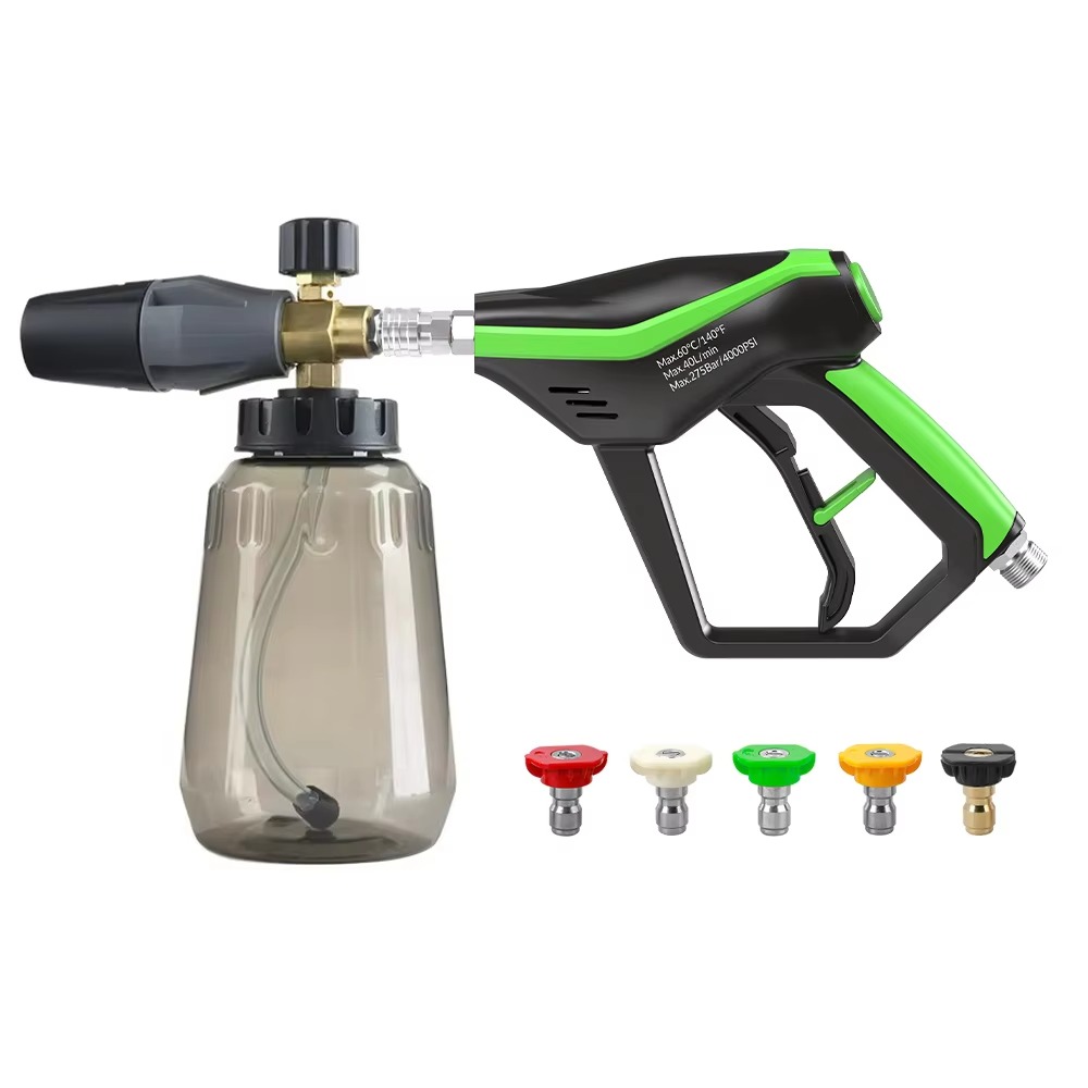 Pressure Washer Foam Gun - 高圧洗浄機アクセサリー 1/4インチクイックコネクトスプレーガン PAフォームキャノン＆5色ノズルセット
