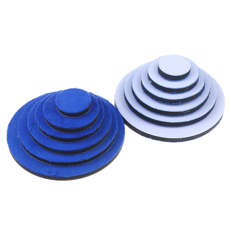 Polish Pad Set Buffer - 2 個セットマイクロファイバー研磨パッド車用 2/3/4/5/6/7 インチボディワックスバッファパッド洗車クリーニングマイクロファイバー研磨ツール
