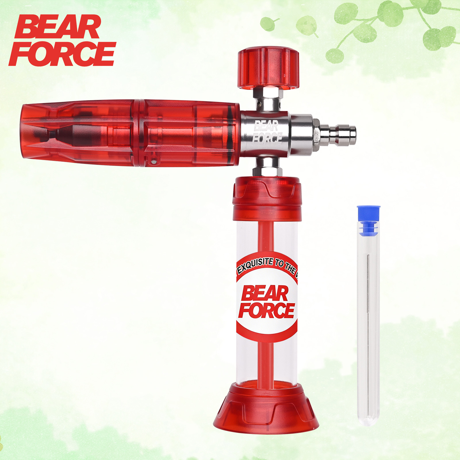 Pressure Washer Foam Gun - BEAR FORCE アップグレード版 プレッシャーミニフォームキャノン プロ 1/4インチクイックコネクター付き、360度回転