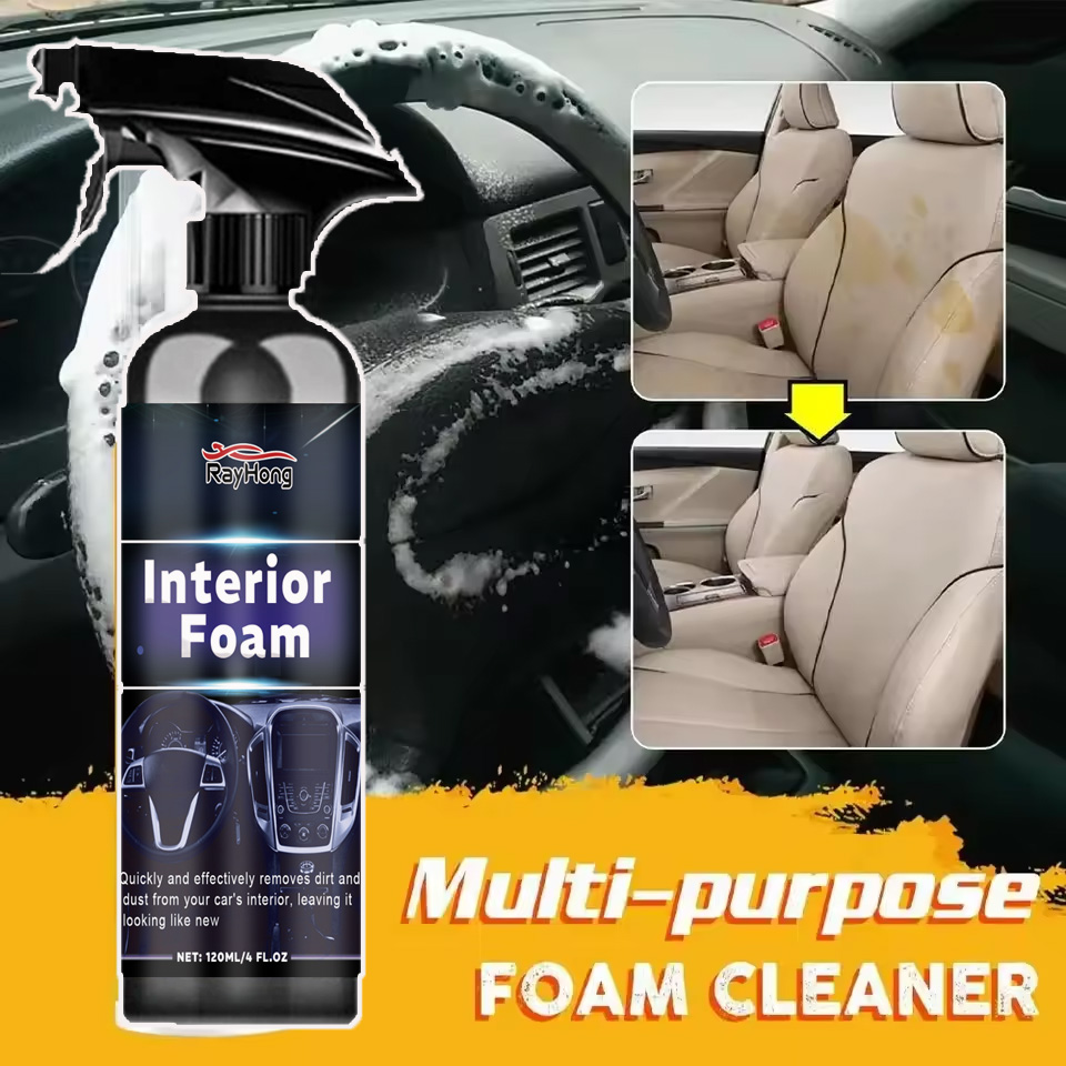 Seat Cleaner Fabric - 多目的車のインテリアフォームクリーナー革フランネル織物スプレークリーナーリムーバーシートルーフダッシュクリーニング 120 ミリリットル