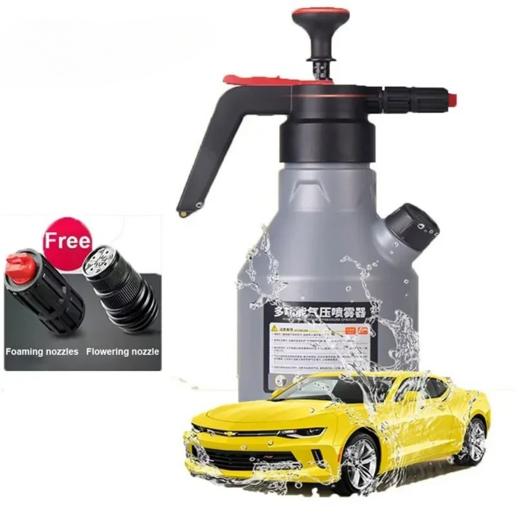 Foam Cannon Car Wash - 洗車用ハンドフォームスプレーヤー2Lエアプレッシャーボトル、自動車洗浄・庭の水やり用フォームキャノン
