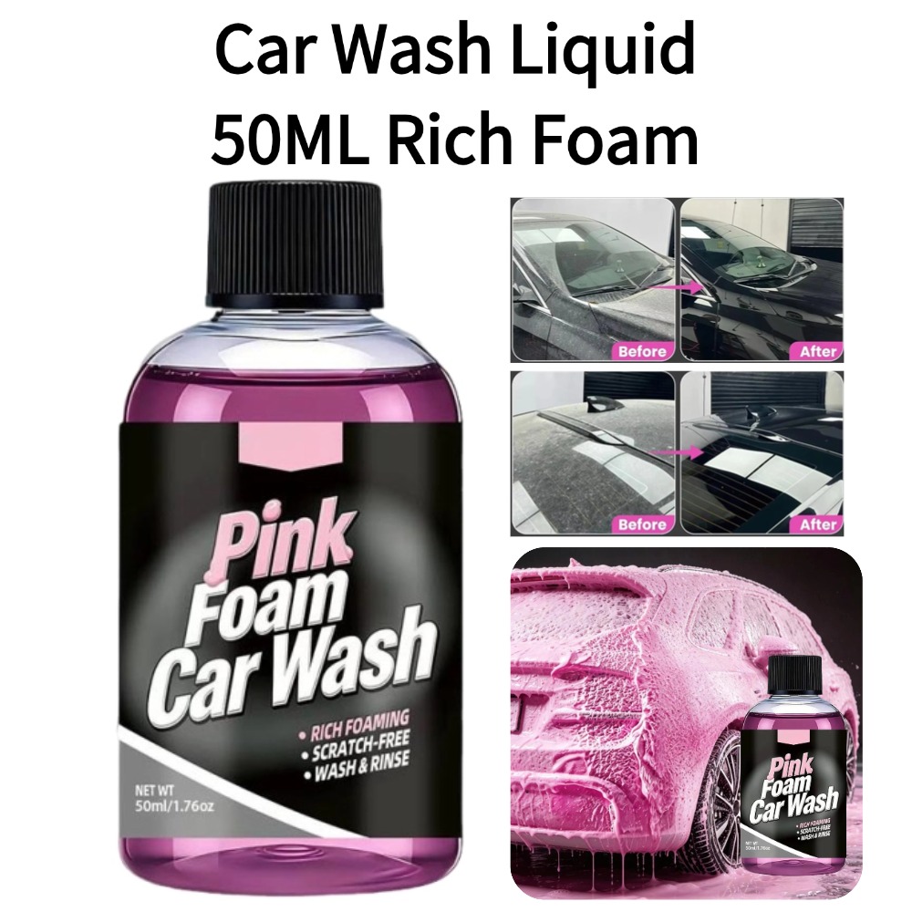Microfiber Towel Detailing - 50 ミリリットル泡状洗車液アクティブスノーシャンプーリッチ泡立ちソープ傷のないディープクリーンマイクロファイバータオル付き自動車 1/5 個
