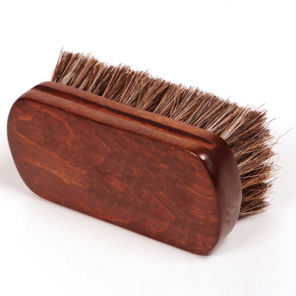 Car Cleaning Brush - 馬毛革製テキスタイルクリーニングブラシ 車内衣料品アクセサリー用
