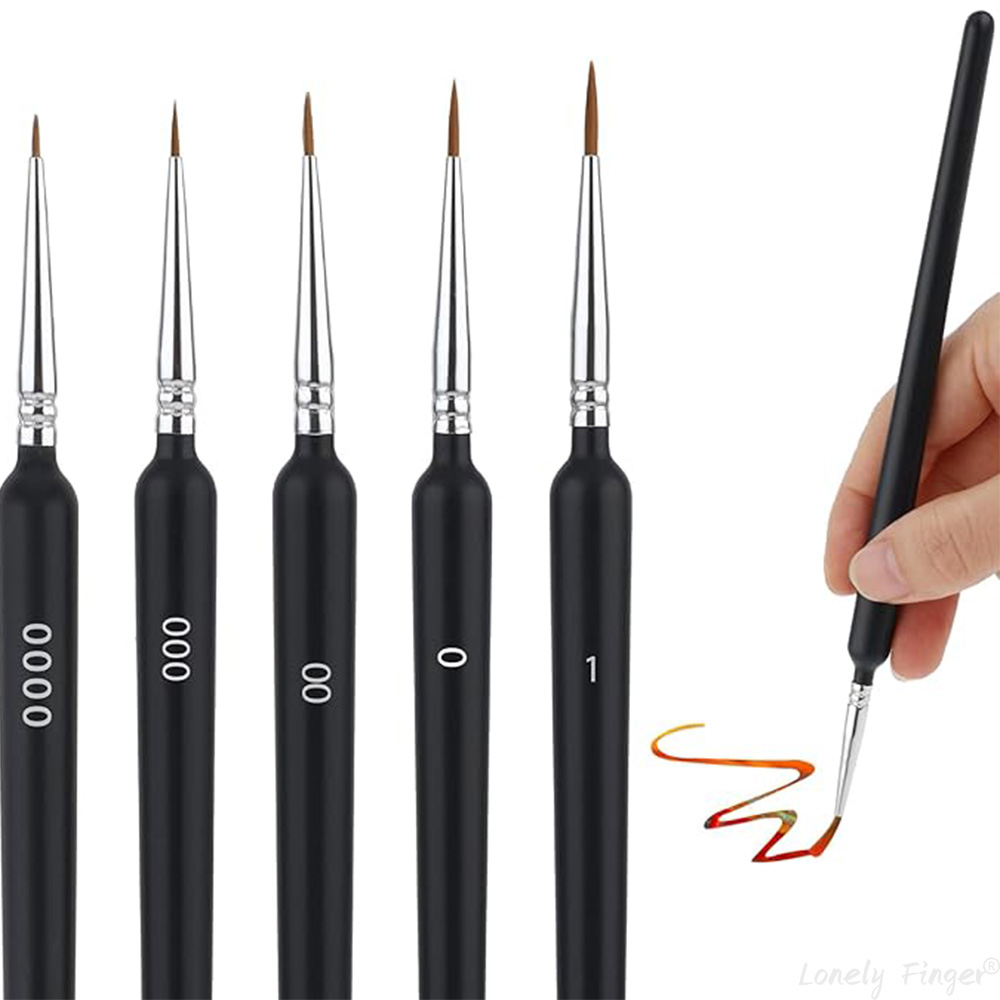Detailing Brush Set - 5/11本ペイントブラシセット、アーティスト用ファインディテールブラシ、ミニチュアペイント用アクリルブラシ、模型作成用水彩ブラシ