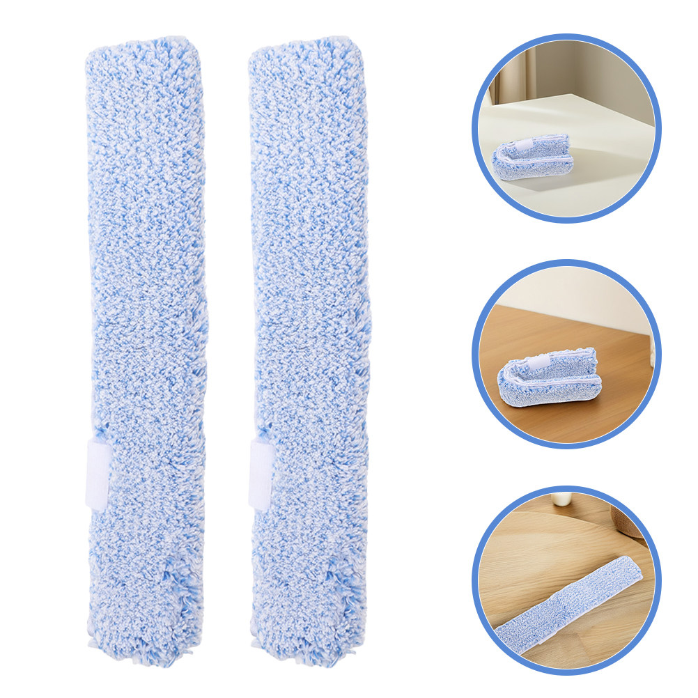 Glass Cleaner Streak - 2 個のウィンドウクリーナー交換用ヘッド生地再利用可能なモップパッド洗えるウィンドウスクラバーパッド素早く効率的に筋跡のないガラスを掃除します