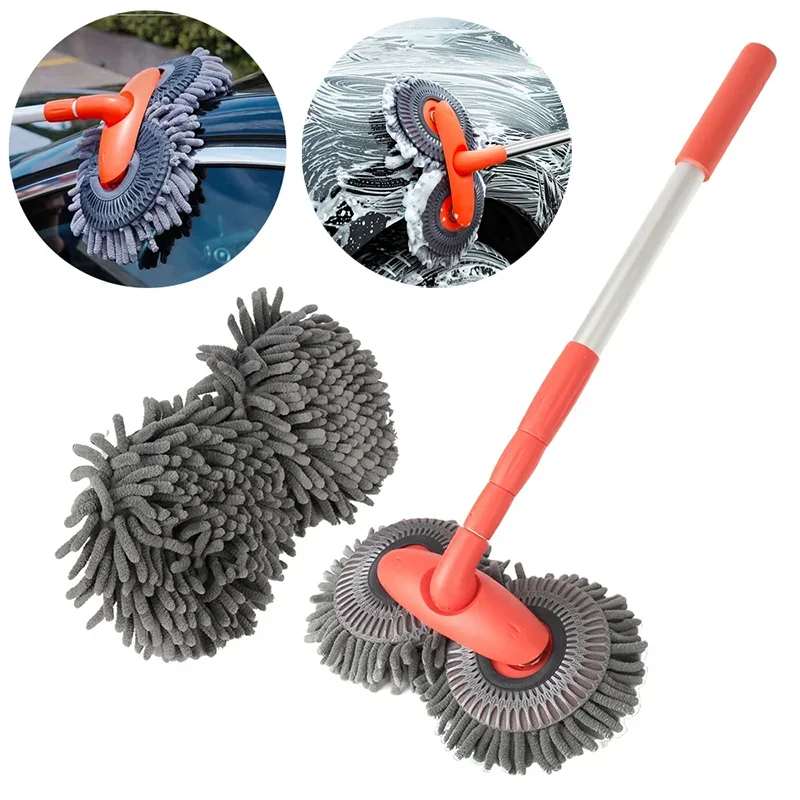 洗車機モップ泡洗浄ブラシダブルブラシヘッド屋根窓クリーニング - Car Cleaning Brush のレビューと価格