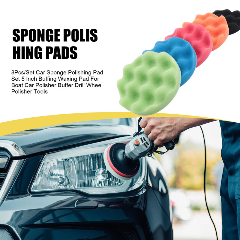 ABJA-8 ピース/セット車スポンジ研磨パッドセット 5  - Polish Pad Set Buffer のレビューと価格