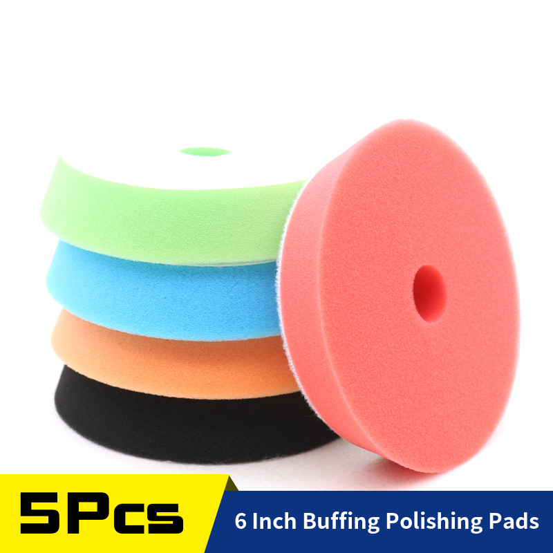 6インチカーポリッシャー,5個セット,フォーム,研磨パッド, - Polish Pad Set Buffer のレビューと価格