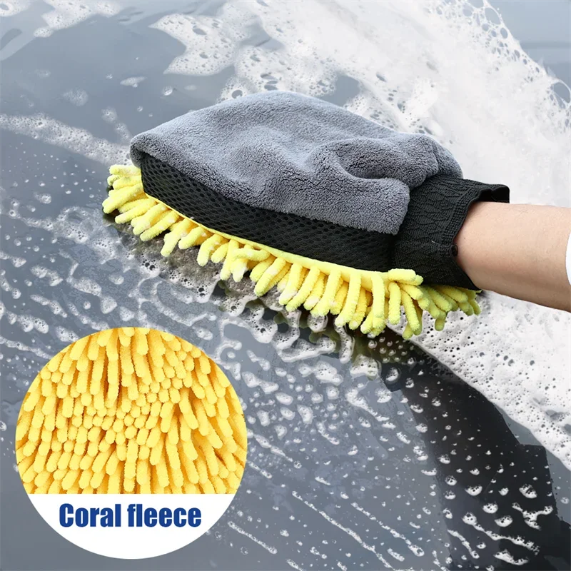 1/5 個洗車手袋防水マイクロファイバーシェニール手袋車のク - Detailing Brush Set のレビューと価格