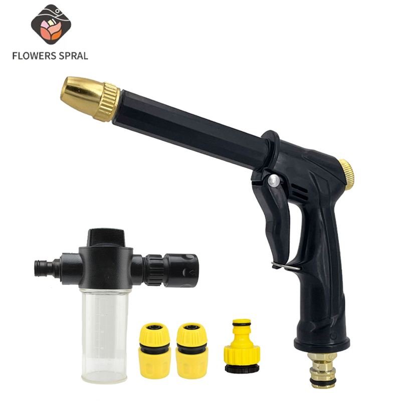 新しい高圧水鉄砲洗車庭水まきホースノズルスプリンクラーフォー - Pressure Washer Foam Gun のレビューと価格