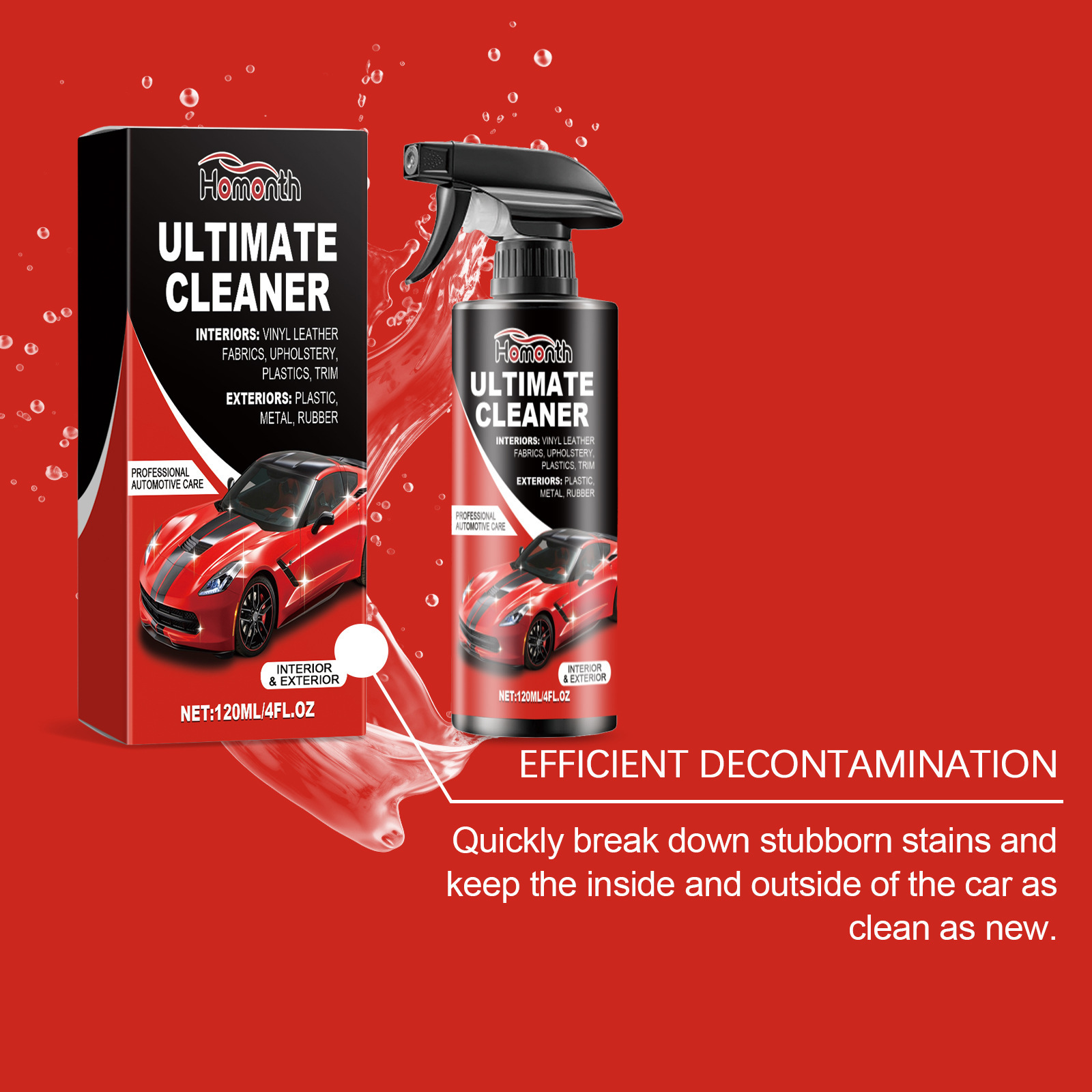 ホモンス 120ml 車内汚れ除去クリーナー 自動車磨き剤  - Leather Cleaner Interior のレビューと価格