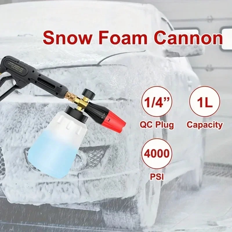 調整可能な高圧PAスノーフォームキャノン、多目的洗車フォーム - Foam Cannon Car Wash のレビューと価格