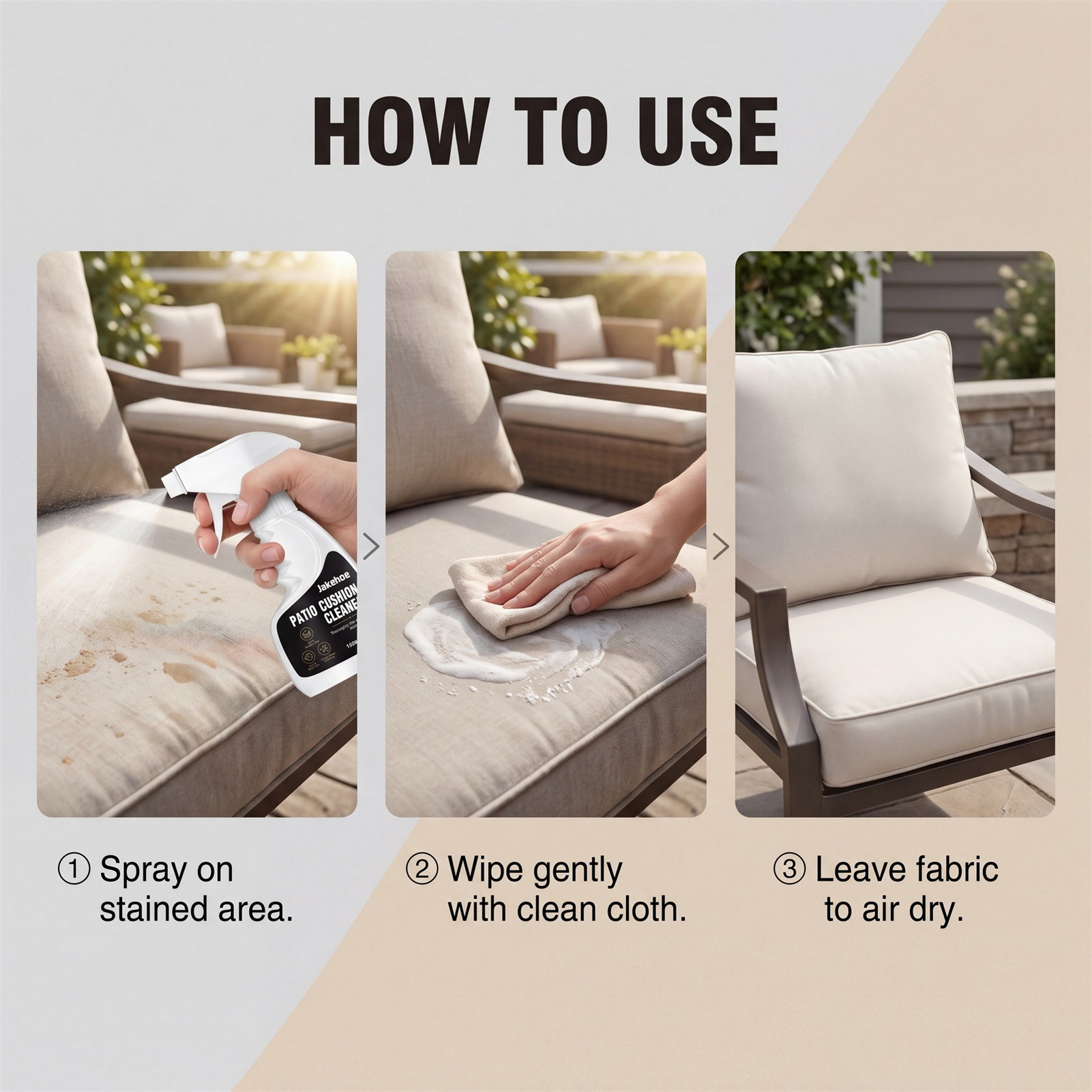 強力なパティオクッションクリーナースプレー、速乾性の汚れ落と - Seat Cleaner Fabric のレビューと価格